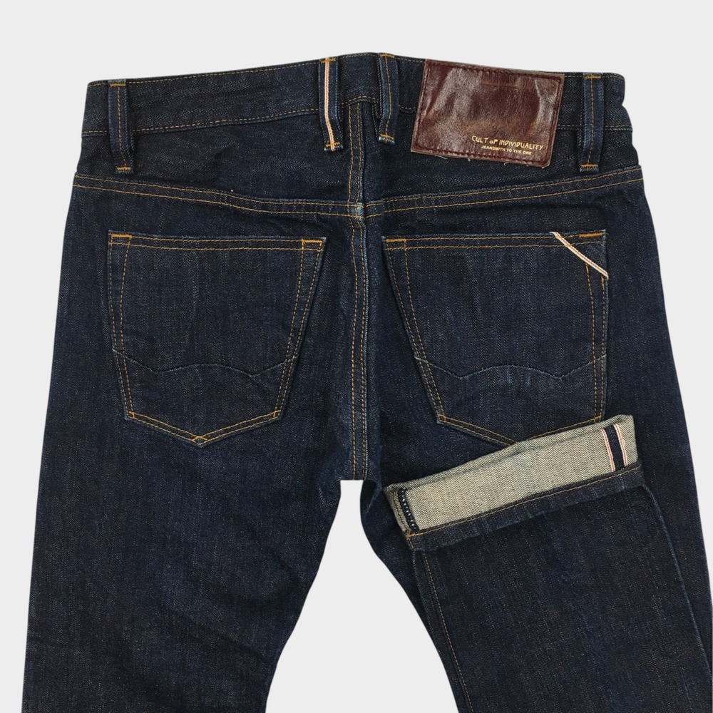 Cult of Individuality Rebel Straight Japanese Selvedge Denim Jeans Dark Wash 30